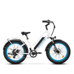Addmotor M-430 Step Thru Fat Tire 750W Motor 20Ah Battery Cruiser Electric Bike, Pearl White
