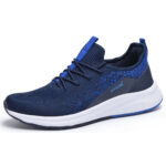Men’s Lace-up Comfort Athleisure Fashion Sneakers – 9 – Blue