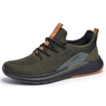 Men’s Lace-up Comfort Athleisure Fashion Sneakers – 11 – Olive