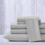 6-Piece CoolMax Ultra-Soft Sheet Set by Kathy Ireland® – King – Light Grey