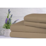 Lavender Scented Bamboo 4-Piece Sheet Set – Full – Taupe