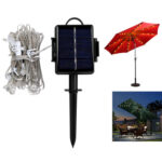 Solarek® Solar-Powered Parasol Umbrella String Lights