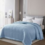 Solid Color Microfiber Down Alternative Blanket – Twin – Blue