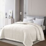 Solid Color Microfiber Down Alternative Blanket – King – Ivory
