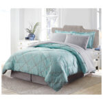 Bibb Home® 8-Piece Printed Down Alternative Comforter Set – King – Trellis