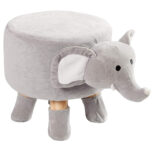 Cheer Collection Kids’ Mini Padded Animal Footrest – Elephant