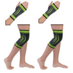 Flexible Stretch Joint Compression Sleeve Support Brace (Multi-Pack) – KNEE x2 – PALM x2