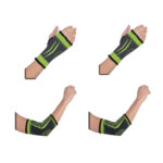 Flexible Stretch Joint Compression Sleeve Support Brace (Multi-Pack) – ELBOW x2 – PALM x2