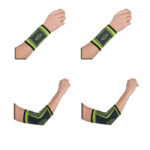 Flexible Stretch Joint Compression Sleeve Support Brace (Multi-Pack) – ELBOW x2 – WRIST x2