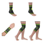 Flexible Stretch Joint Compression Sleeve Support Brace (Multi-Pack) – KNEE x2 – ANKLE x2 – WRIST x1