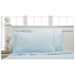 Chevron Embossed Bamboo 4-Piece Sheet Set – Queen – Aqua