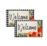 Bibb Home® Anti-Fatigue Cushioned Kitchen Mat (1 or 2-Pack) – Welcome – 2-Pack