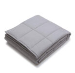 Kathy Ireland Weighted Blanket with Glass Beads – Silver – 60″ x 80″ 15 lb