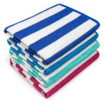 Over-Sized Ultra-Soft 100% Cotton Striped Beach Towel (4-Pack)
