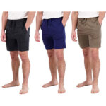 Men’s Cotton Lounge Shorts with Pockets (3-Pack) – 2XL