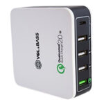 VOL&BASS™ USB Type-C 5-Port Charging Hub with QC2.0