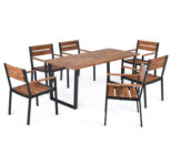 Acacia Wood 7-Piece Patio Dining Set
