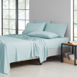 2,000-TC Bamboo Blend 6-Piece Sheet Set with Deep Pockets – King – Aqua