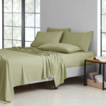 2,000-TC Bamboo Blend 6-Piece Sheet Set with Deep Pockets – King – Sage