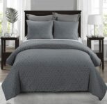 Donna Sharp® Seville 3-Piece Cotton Comforter Set – Queen Gray