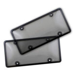 Zone Tech Black Clear License Plate Shield Combo (Set of 2)