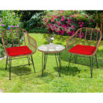 Rattan 3-Piece Bistro Furniture Set