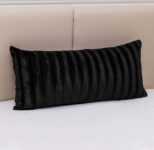 Faux Fur 18″ x 40″ Decorative Throw Pillow – Black