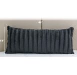 Faux Fur 18″ x 40″ Decorative Throw Pillow – Grey