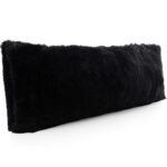 Ultra Cozy 20″ x 54″ Faux Fur Body Pillow – Black