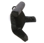 Backrest TV & Reading Pillow with Detachable Neck Bolster – Black