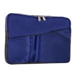 Crescent 14″ Nylon Laptop Sleeve with Leather Accents  – Navy