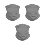 Neck Gaiter Wrap (3-Pack) – Grey