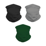 Neck Gaiter Wrap (3-Pack) – Grey, Black, Green