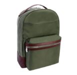 Parker Leather-Trimmed Nylon 15″ Laptop Backpack – Green