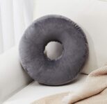 Super Soft Round Microplush Pillow – Grey