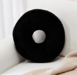 Super Soft Round Microplush Pillow – Black