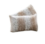 Super Soft Embossed Faux Fur Throw Pillows (Set of 2) – 12×20 Snow Leopard