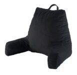 Microplush Reading and TV Pillow with Washable Cover – Black