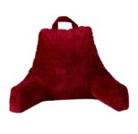 Microplush Reading and TV Pillow with Washable Cover – Maroon