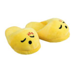 Emojeez Soft Plush Emoji Character House Slippers with Anti-Slip Sole – Sleeping Face Emoji