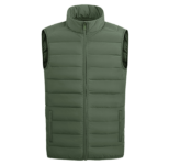 Men’s Full-Zip Lightweight Puffer Vest Jacket – Green – 2XL