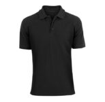 Men’s Classic-Fit Cotton Polo Shirt – Black – Medium