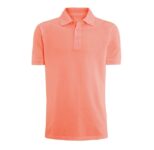 Men’s Classic-Fit Cotton Polo Shirt – Orange – Small