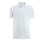 Men’s Classic-Fit Cotton Polo Shirt – White – Small