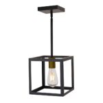 Light Cage Hanging Lighting Fixture with Adjustable Height – Gold