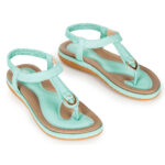Women’s Classic Bohemian Comfort Sandals – Teal – 10