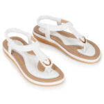 Women’s Classic Bohemian Comfort Sandals – White – 5