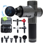 Handheld 20-Speed Deep Tissue Percussion Massager Gun – Carbon Fiber