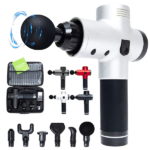 Handheld 20-Speed Deep Tissue Percussion Massager Gun – Silver