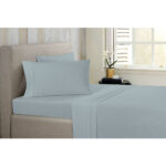 Bibb Home® Antimicrobial Bamboo Sheet Set – Queen – Aqua
